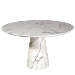 Table à manger ROYALE - Marbre blanc de Carrare