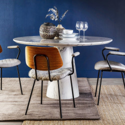 Table à manger ROYALE - Marbre blanc de Carrare