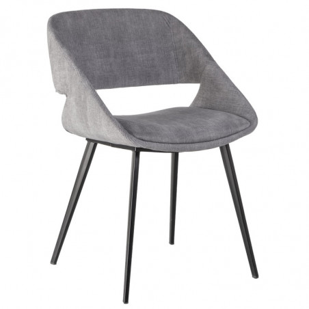 Chaise PERFY - Velours côtelé & bois de Noyer Chaise PERFY - Velours côtelé & bois de Noyer