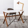 Bureau BAKI - Blanc perle & Chêne