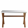 Bureau BAKI - Blanc perle & Chêne