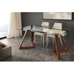 Table à manger EXTENSO - 160-240cm - Noyer