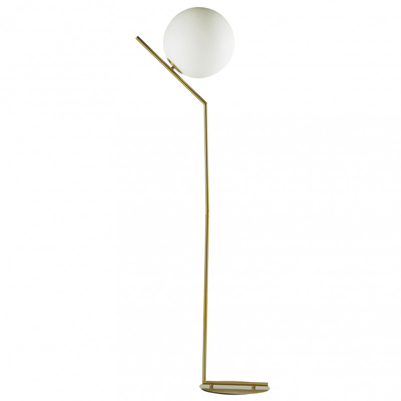 Lampadaire COSMO 2 globes - Laiton doré & Verre soufflé