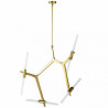 Suspension CANO 10 - Laiton doré & Verre opalin