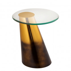 Tables d'appoint GRADIENT - Verre trempé & Or