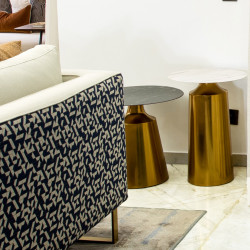 Duo de tables ICONO - Marbré & Or