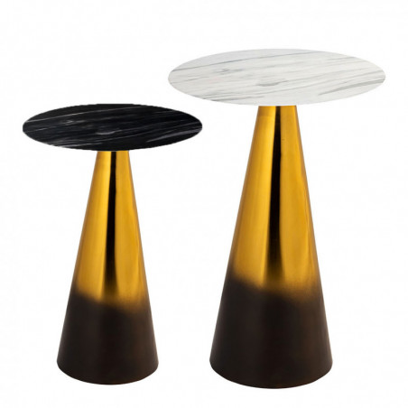 Duo de tables GRADIENT - Marbré & Or Duo de tables GRADIENT - Marbré & Or