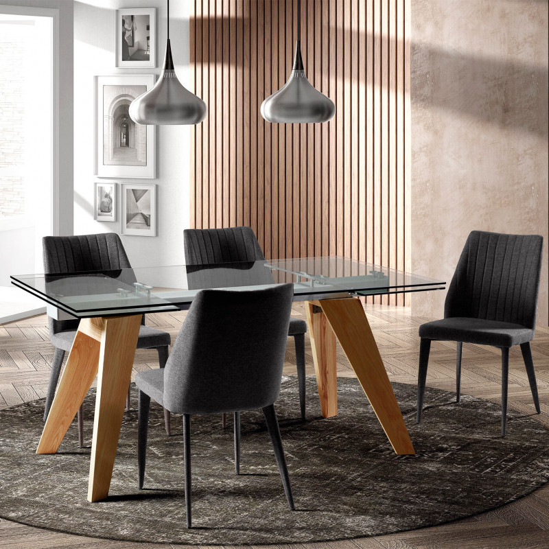Table à manger EXTENSIA - 160-240cm - Chêne