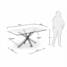 Table à manger PERLAS - Inox poli