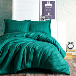 Parure de lit satin de coton STRIPY - 2 places - 240x260cm