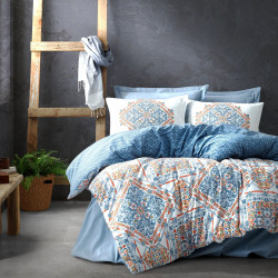 Parure de lit en Coton renforcé AZULEJO - 2 places - 240 x 260cm