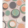 Service de table 24 pièces - MUST - Vert Pastel & Or