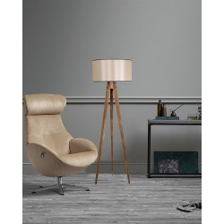 Lampadaire à poser MALO chêne cendré - 3 coloris au choix