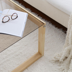 Table basse rectangulaire - PURIST chêne MIEL
