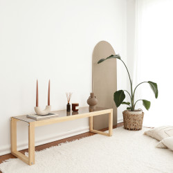 Meuble télé ou Table basse rectangulaire - PURIST chêne NATUREL