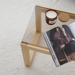 Meuble télé ou Table basse rectangulaire - PURIST chêne NATUREL