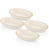 Set de 4 plats 17cm - MUST - Blanc & Or