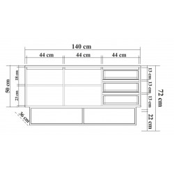 Enfilade SLIMY - Noyer