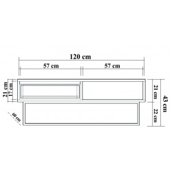Table basse SLIMY - Noyer