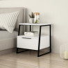 Table de chevet SHANY - Blanc ou Taupe