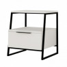Table de chevet SHANY - Blanc ou Taupe