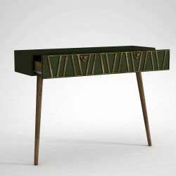 Console TIMOURY - Noyer & Vert Garden