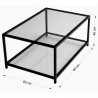 Table basse rectangulaire - PURIST chêne NATUREL