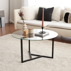 Table basse ronde - ELISE Black