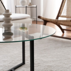Table basse ronde - ELISE Black