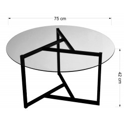 Table basse ronde - ELISE Black