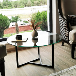 Table basse ronde - ELISE Black