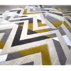Tapis RAFT - Gris & Moutarde - 230 x 150 cm