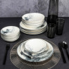 Service de table 24 pièces - MUST - Blanc & Or