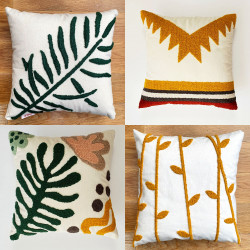 Coussin MOJO brodé - 4 modèles au choix