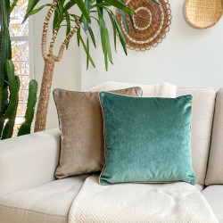 Coussin KINGDOM passepoil contrastant - 4 finitions au choix