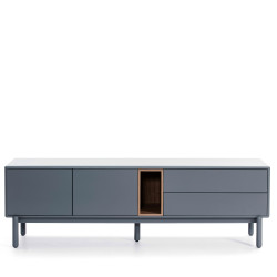 Meuble télé TADJ - Pearl Grey & Oak Edition