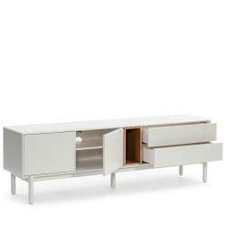 Meuble télé TADJ - Pearl Grey & Oak Edition
