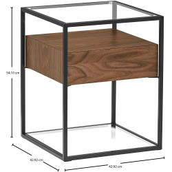  Table de chevet ou d'appoint FLORENCE - Noyer