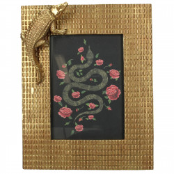 Cadre photo Golden CROCO - 2 formats au choix