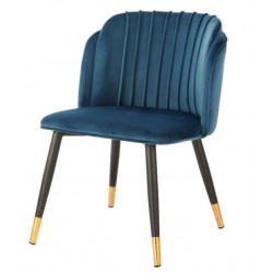 Chaise JULYA Velvet & Gold - Pétrole