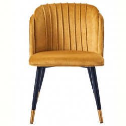 Chaise JULYA Velvet & Gold - Mustard