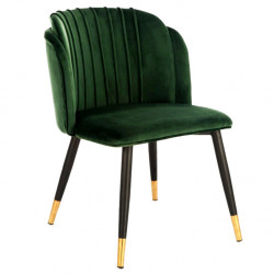 Chaise JULYA Velvet & Gold - Emerald