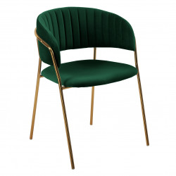 Fauteuil VAMY Velvet Coral & Gold