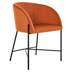 Fauteuil NARA - Orange Velvet