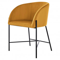 Fauteuil NARA - Yellow Velvet