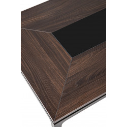 Table basse FIDJI - Noyer & Laque précieuse