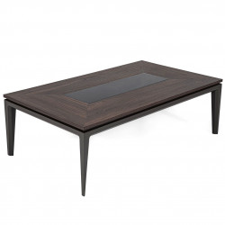 Table basse FIDJI - Noyer & Laque précieuse