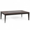 Table basse FIDJI - Noyer & Laque précieuse