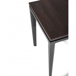 Table d'appoint FIDJI - Noyer & Laque précieuse