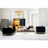Canapé 3 places POROTTO - Black velvet & Gold